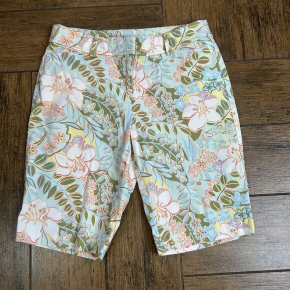 Talbots Perfect Colorful Floral Print Chino Shorts Size 2 - Picture 11 of 11